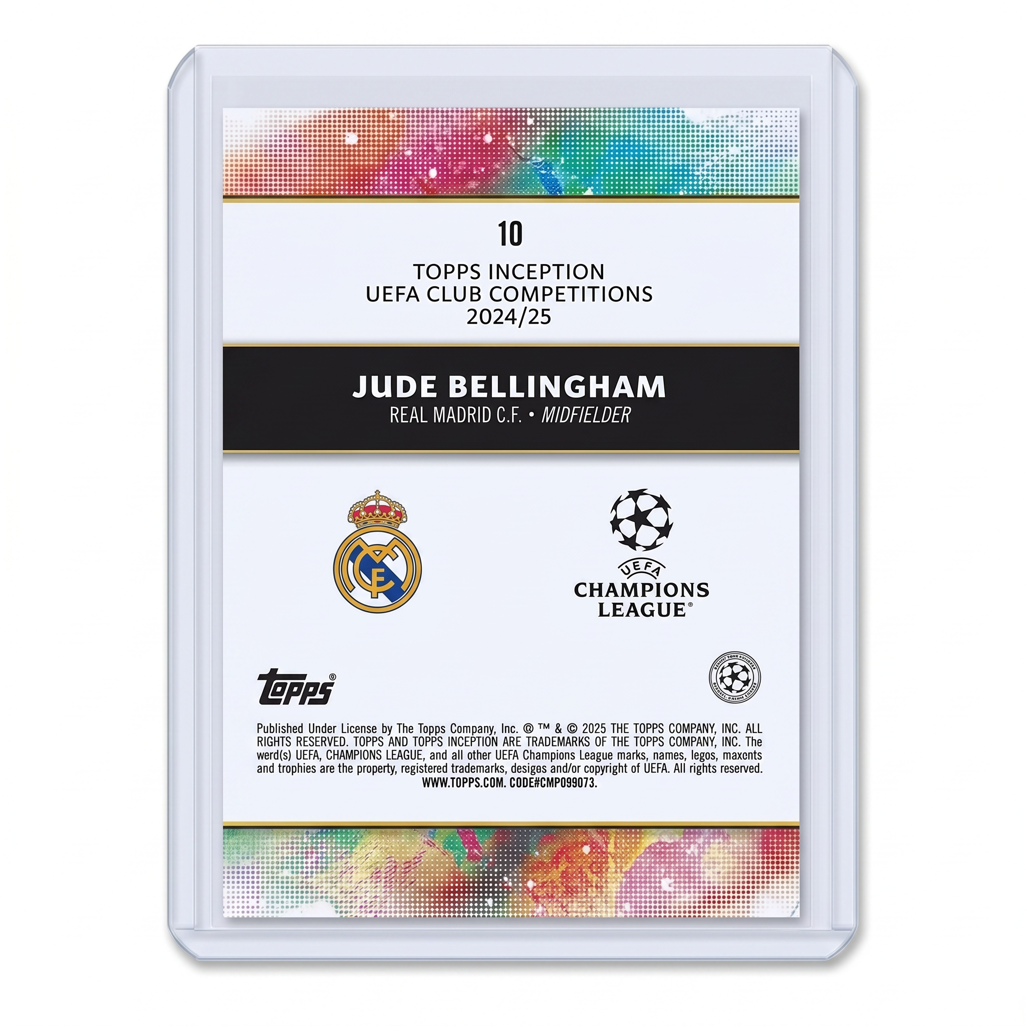 2024-25 Topps Inception UCC First XI Jude Bellingham Base #10