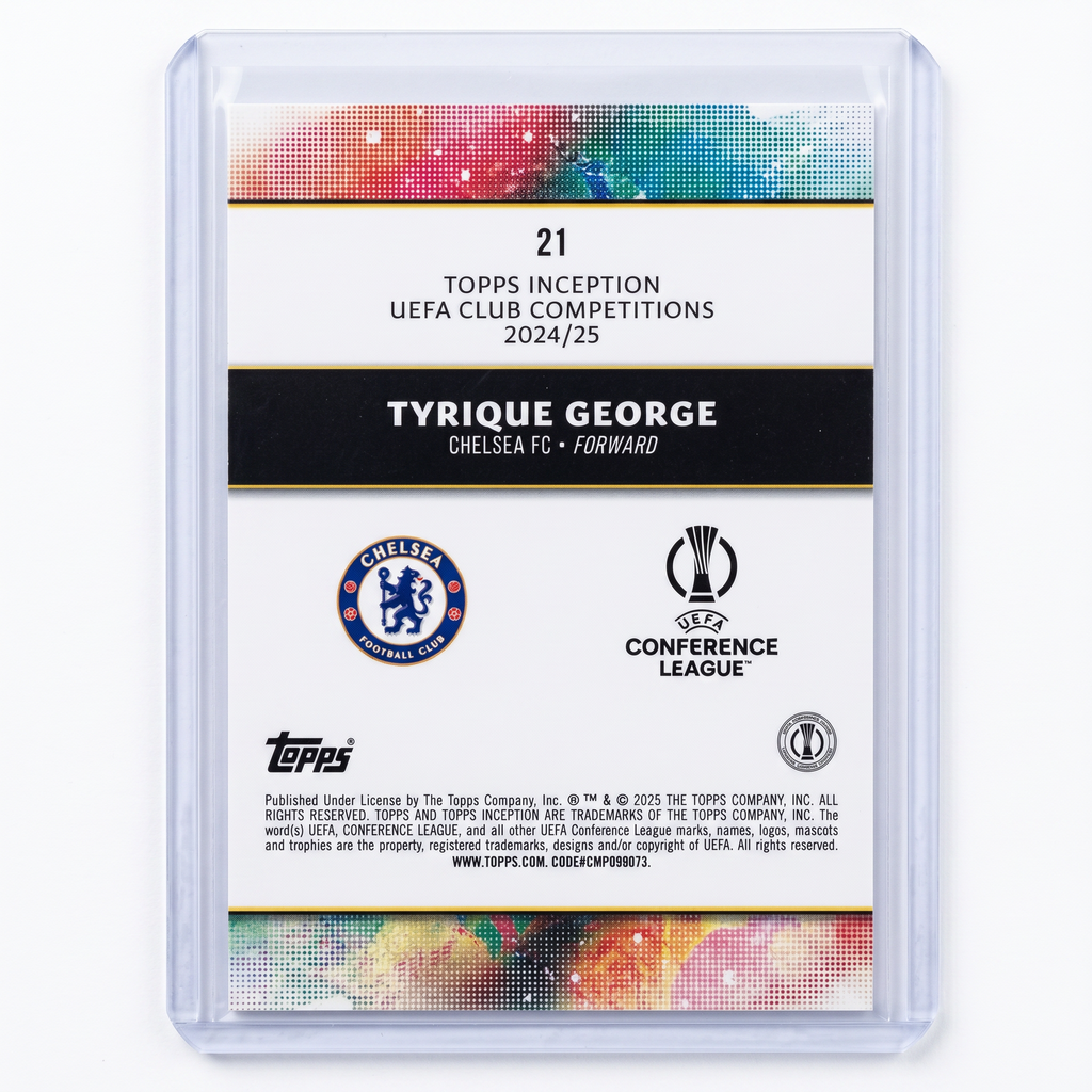 2024-25 Topps Inception UEFA - Tyrique George RC BLACK 124/199 Chelsea