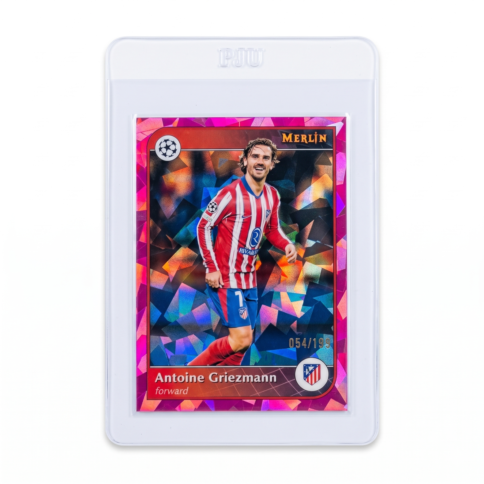 2024-25 Topps Merlin UEFA Antoine Griezmann Pink Atomic Parallel 54/199 #184