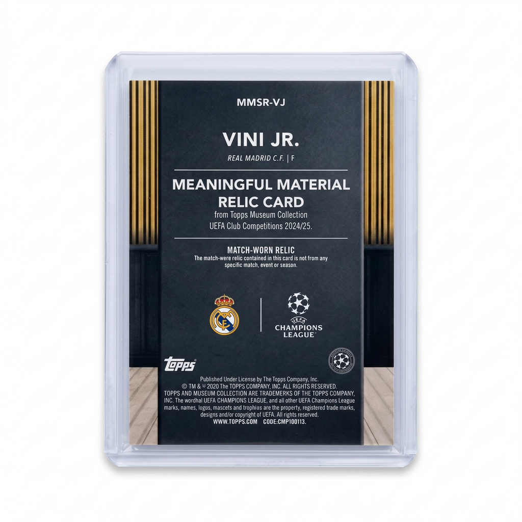2024-25 Topps Museum Collection Vinícius Jr Meaningful Materials Black 5/10 MMSR-VJ