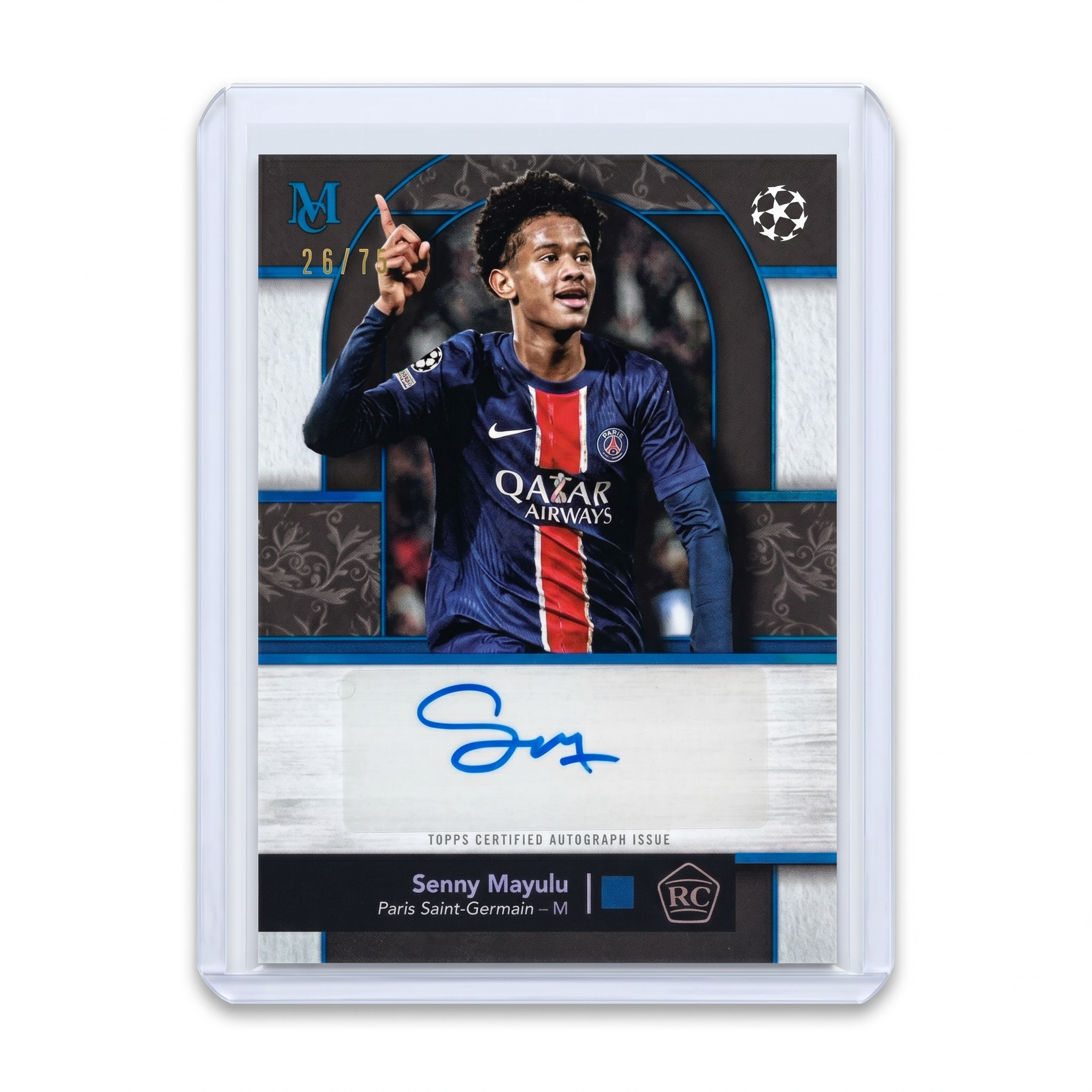 2024-25 Topps Museum UCC Rookie Senny Mayulu  Auto RC 26/75 #MRA-SM