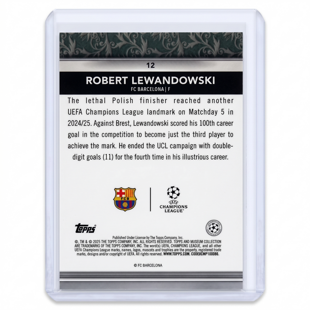 2024-25 Topps Museum UEFA Robert Lewandowski #12