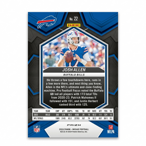2024 Panini Mosaic Josh Allen Silver Prizm #22
