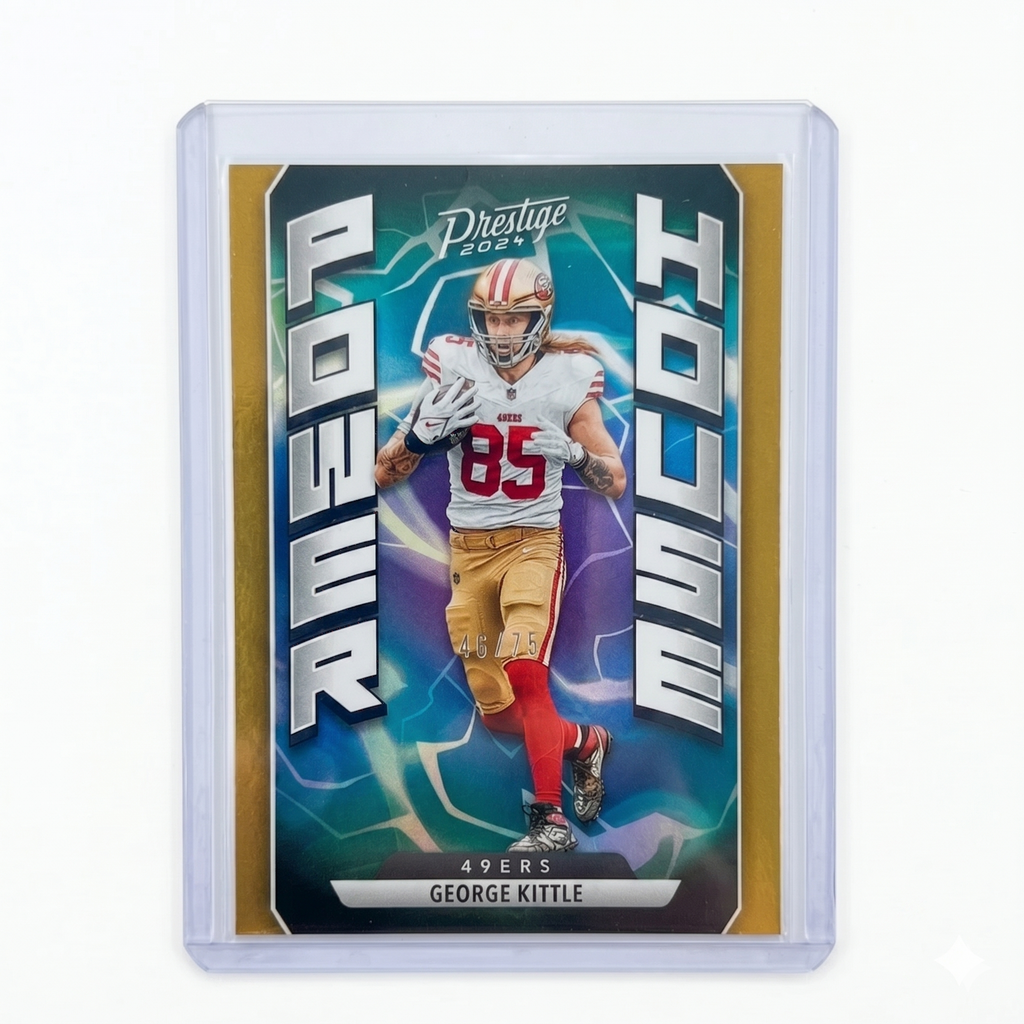 2024 Panini Prestige George Kittle Power House Gold Prizm 46/75 #PH-GKE