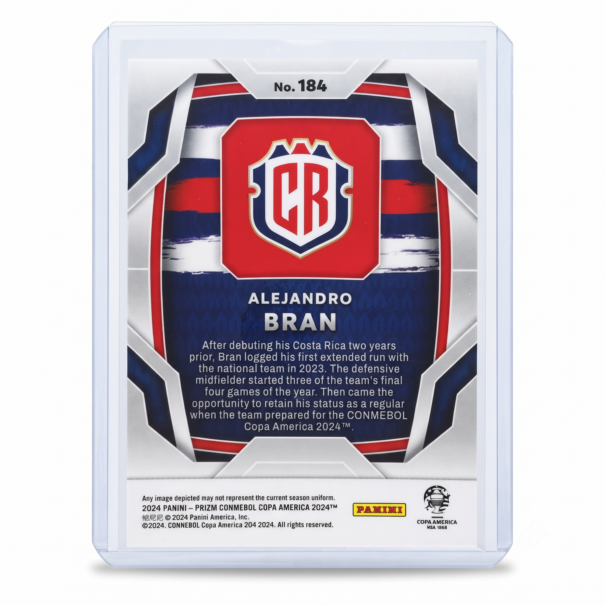 2024 Panini Prizm Copa America Alejandro Bran RC #184