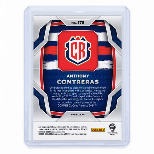 2024 Panini Prizm Copa America Anthony Contreras Green Wave Prizm #178