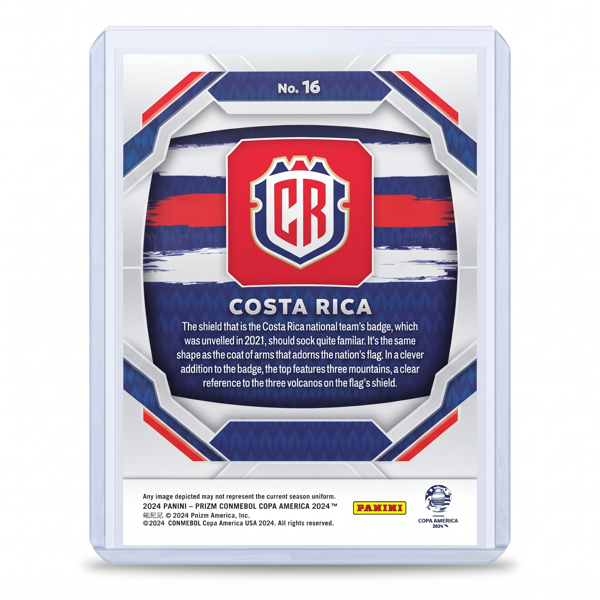 2024 Panini Prizm Copa America Costa Rica Badge #16