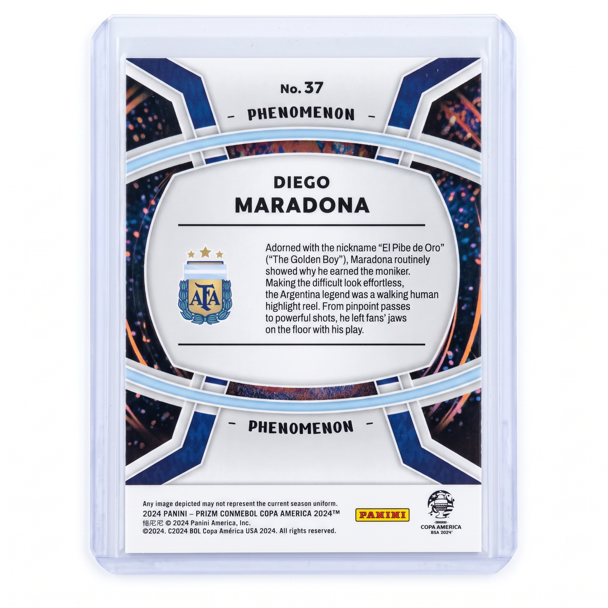 2024 Panini Prizm Copa America Diego Maradona Phenomenon #37