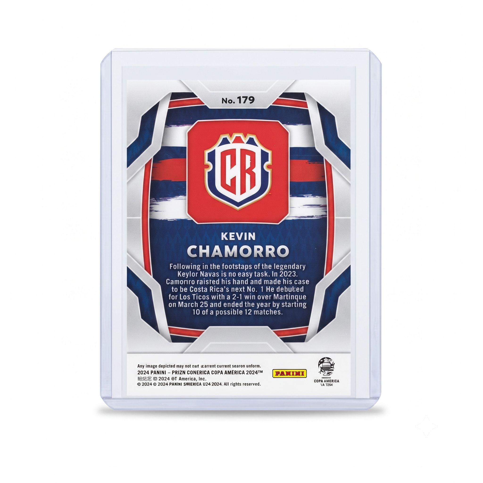2024 Panini Prizm Copa America Kevin Chamorro RC #179