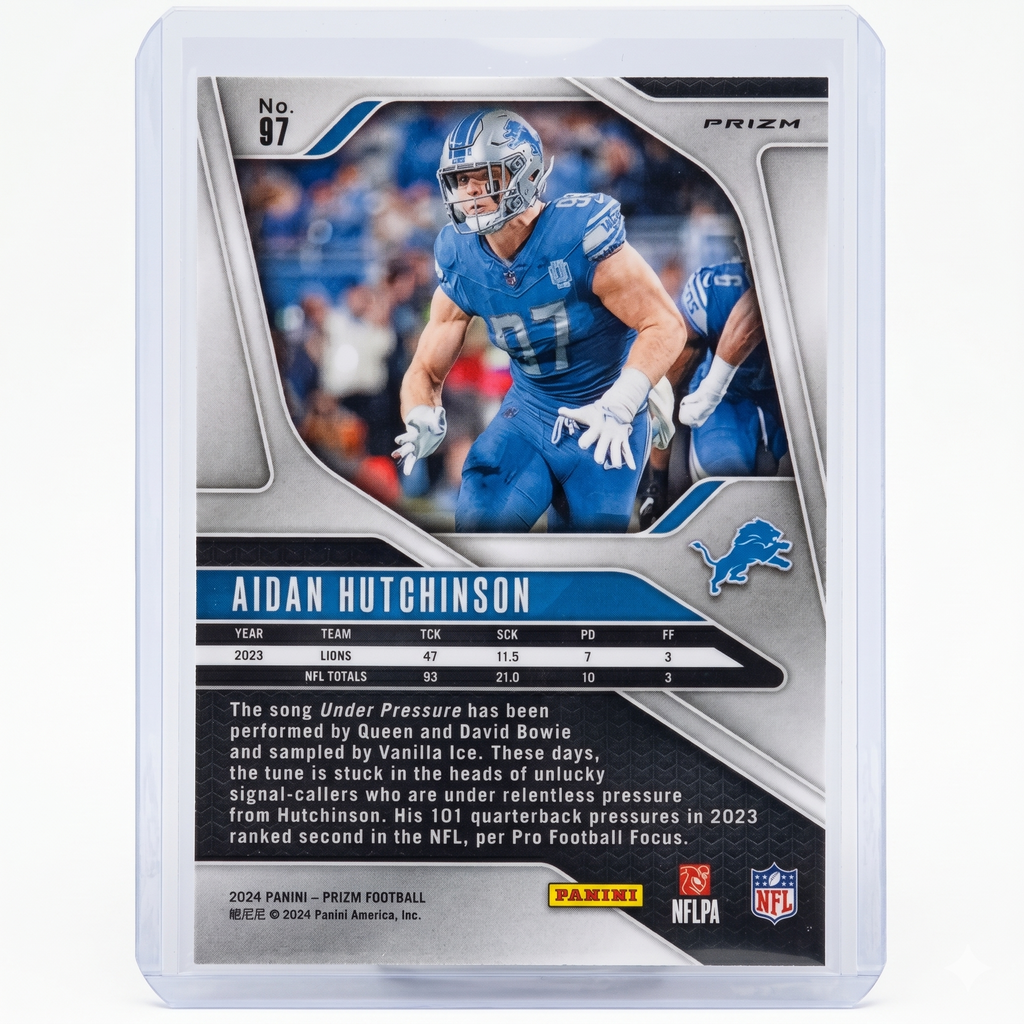 2024 Panini Prizm Football Aidan Hutchinson Orange Lazer Prizm #97