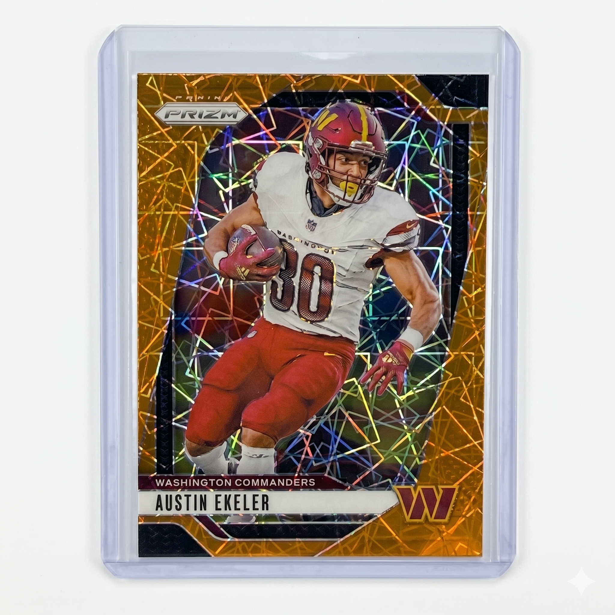 2024 Panini Prizm Football Austin Ekeler Orange Lazer Prizm #287