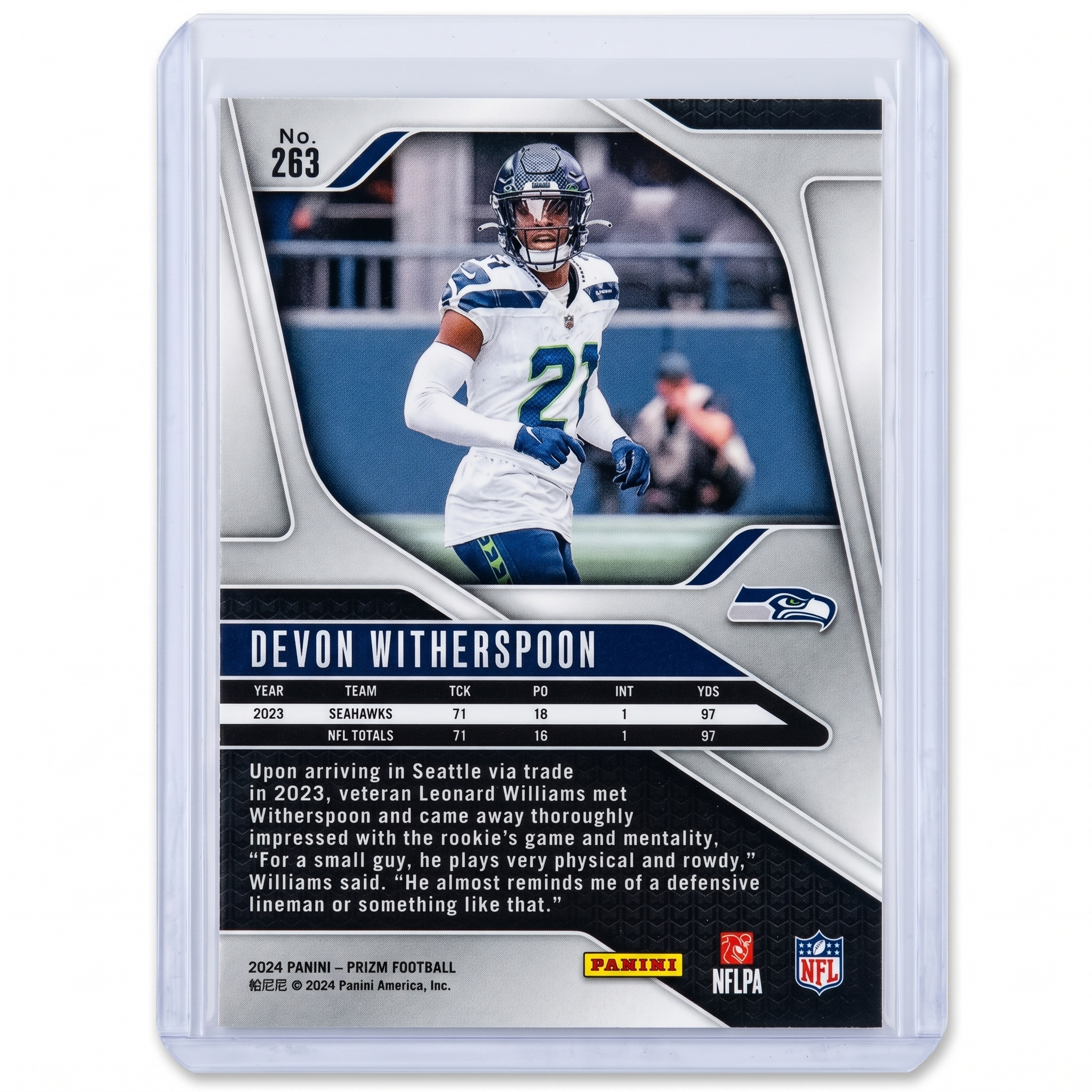 2024 Panini Prizm Football Devon Witherspoon #263