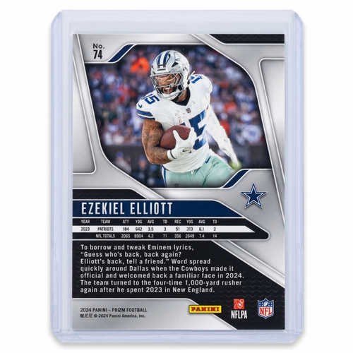 2024 Panini Prizm Football Ezekiel Elliott #74