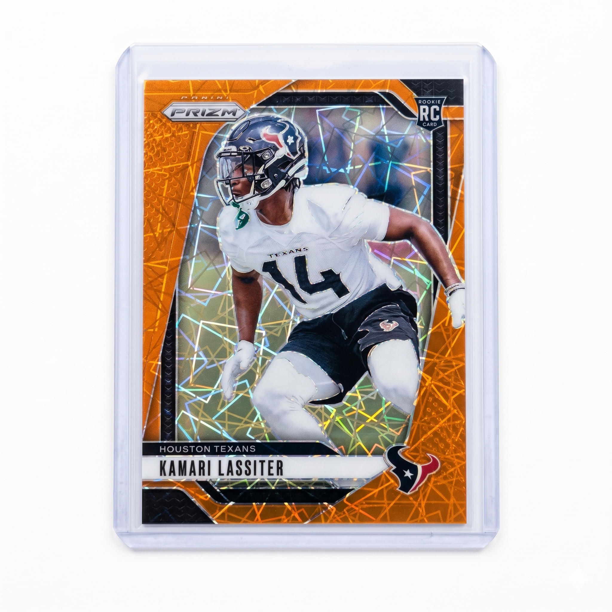 2024 Panini Prizm Football Kamari Lassiter RC Orange Lazer Prizm #360