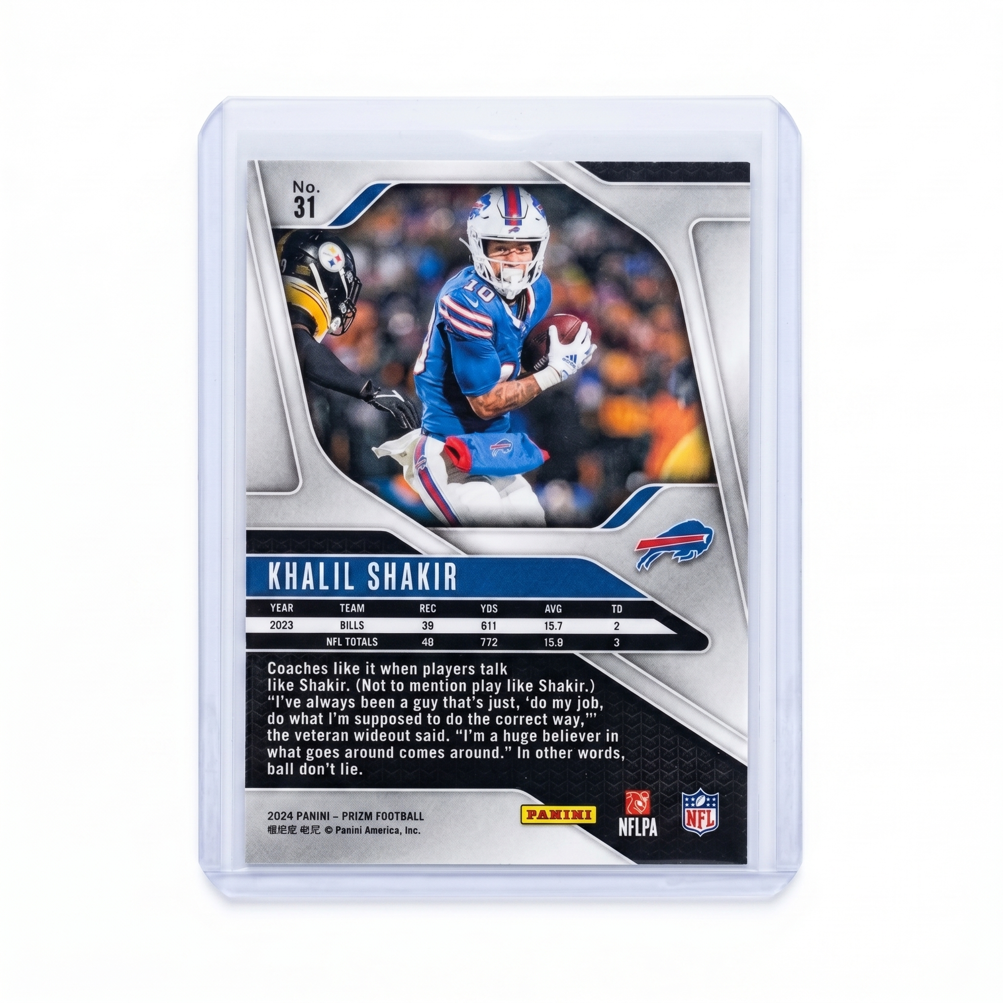 2024 Panini Prizm Football Khalil Shakir Base #31