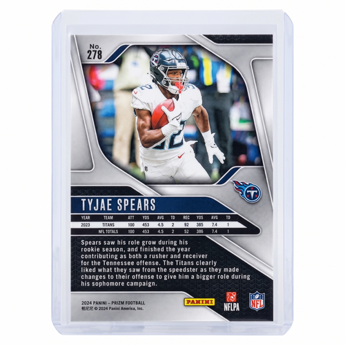2024 Panini Prizm Football Tyjae Spears #278