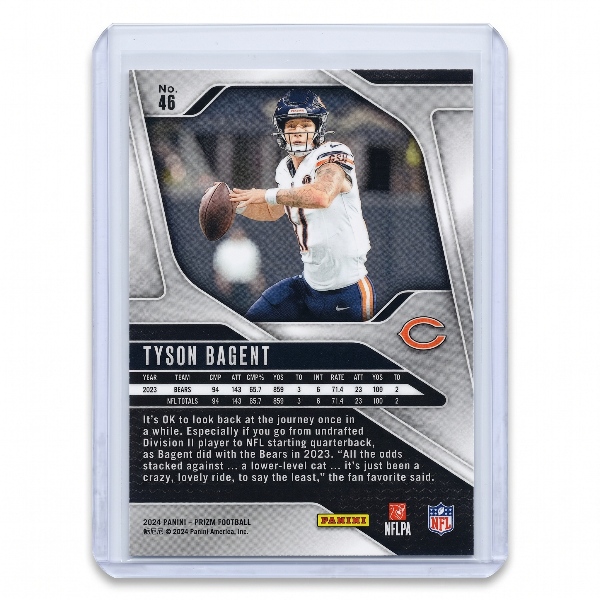 2024 Panini Prizm Football Tyson Bagent #46