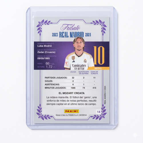 2024 Panini THREE TIME CHAMPIONS REAL MADRID Luka Modric El Mozart Croata #14