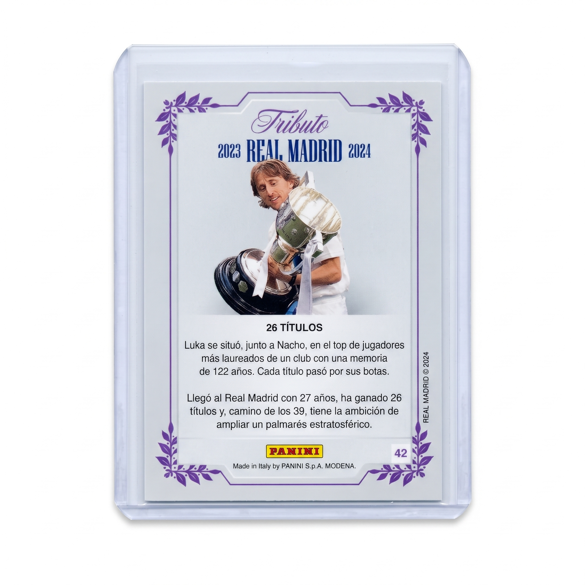 2024 Panini THREE TIME CHAMPIONS REAL MADRID Luka Modric SUPRA #42