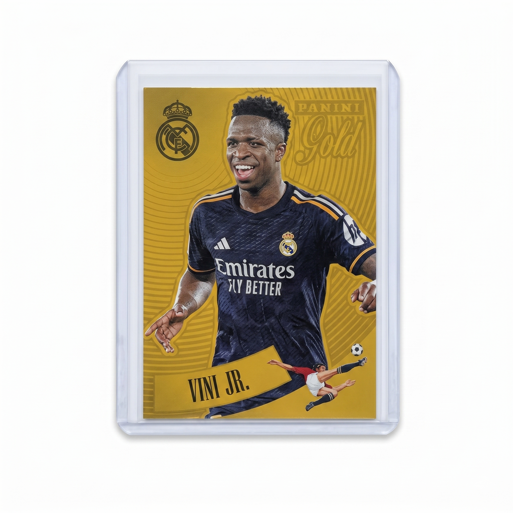 2024 Panini THREE TIME CHAMPIONS REAL MADRID Vini Jr GOLD #49