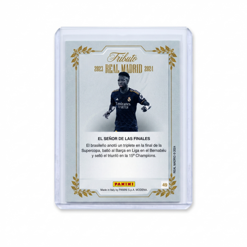 2024 Panini THREE TIME CHAMPIONS REAL MADRID Vini Jr GOLD #49