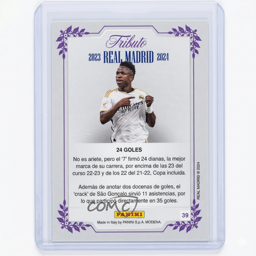 2024 Panini THREE TIME CHAMPIONS REAL MADRID Vini Jr SUPRA #39