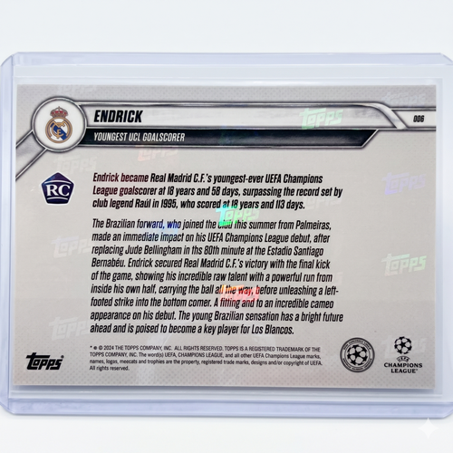 2024 Topp Now Endrick RC Youngest UCL Goalscorer #006