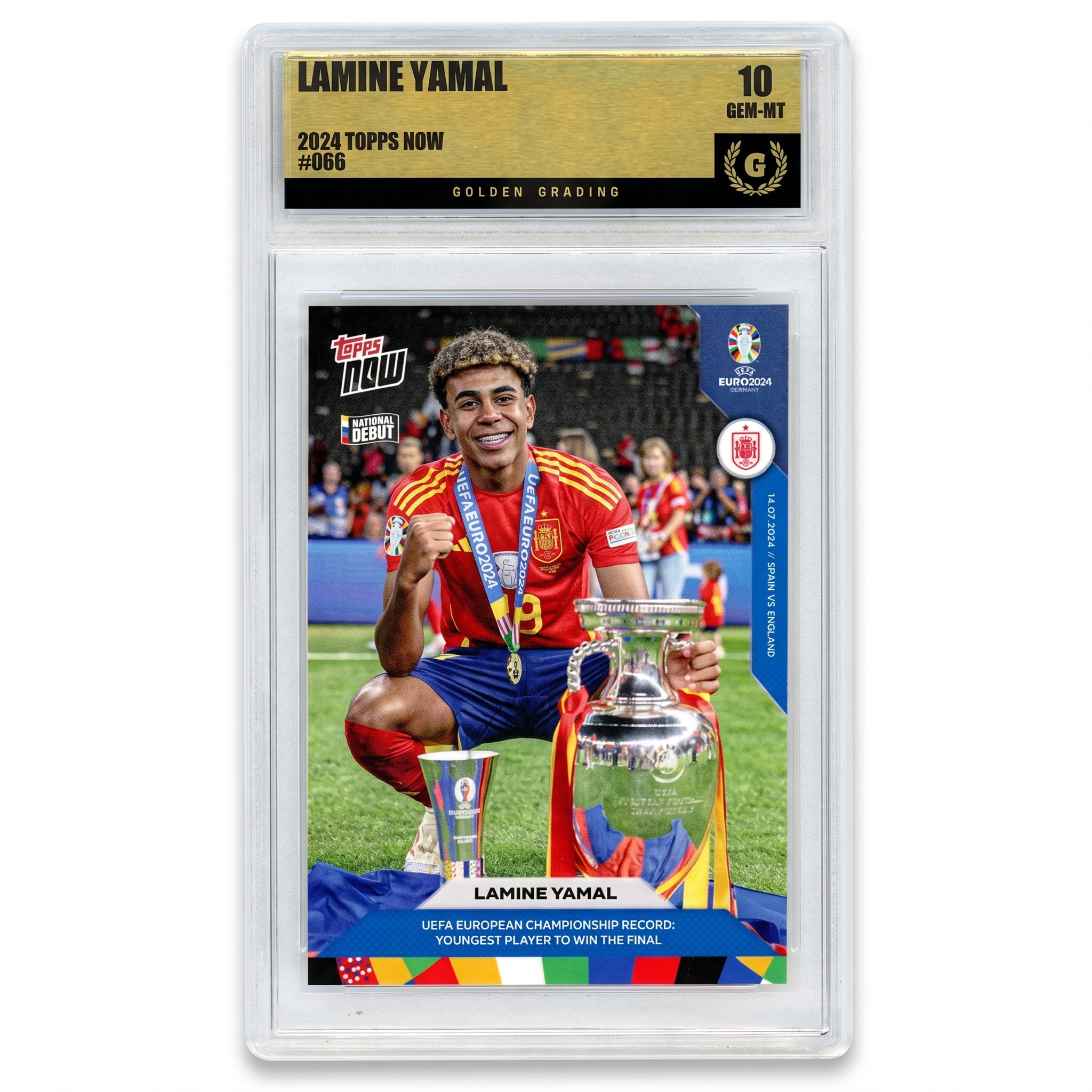 2024 Topps Now UEFA Euro Lamine Yamal RC #66 GG GEM MINT 10
