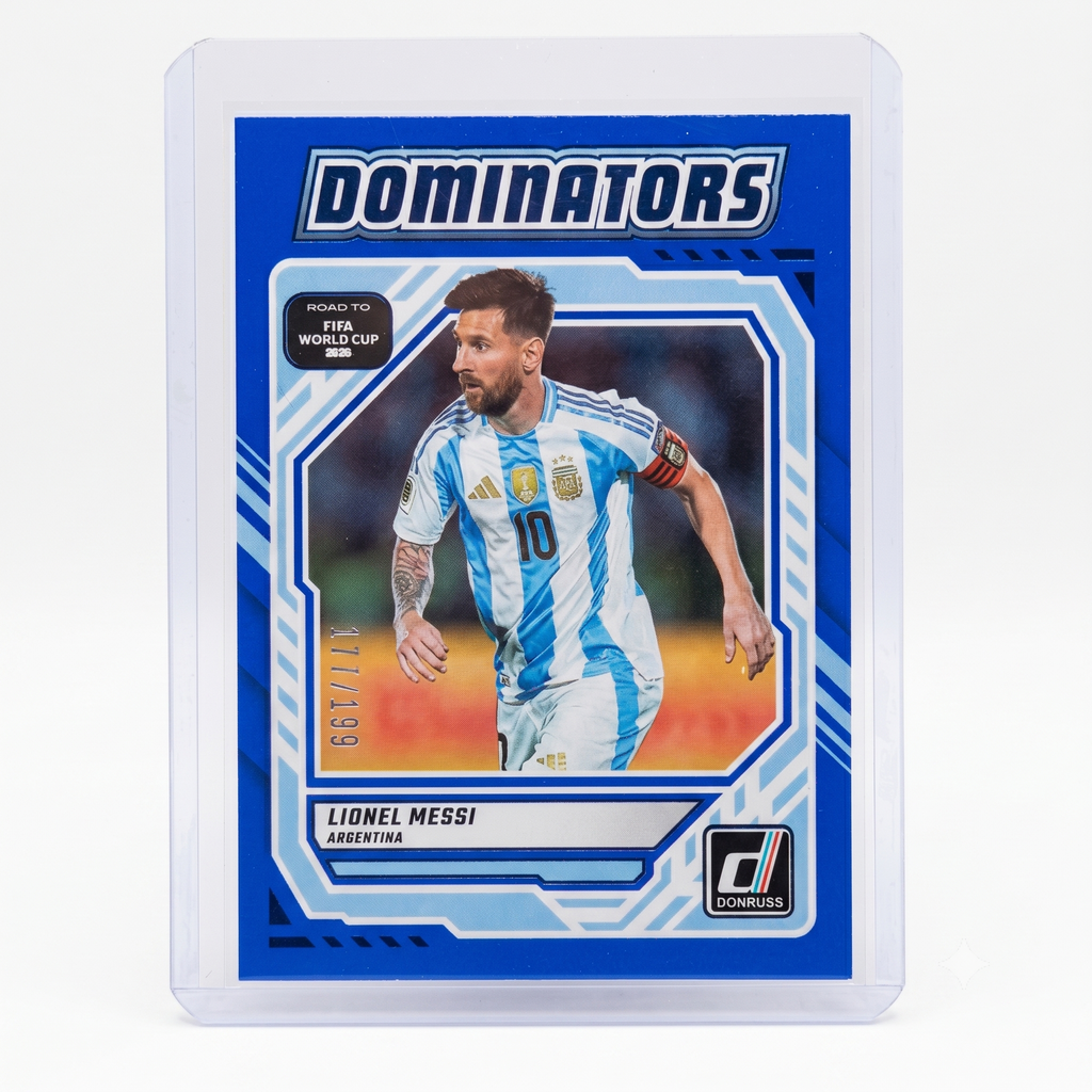 25-26 Donruss RFWC Lionel Messi Dominators Blue 177/199 #3