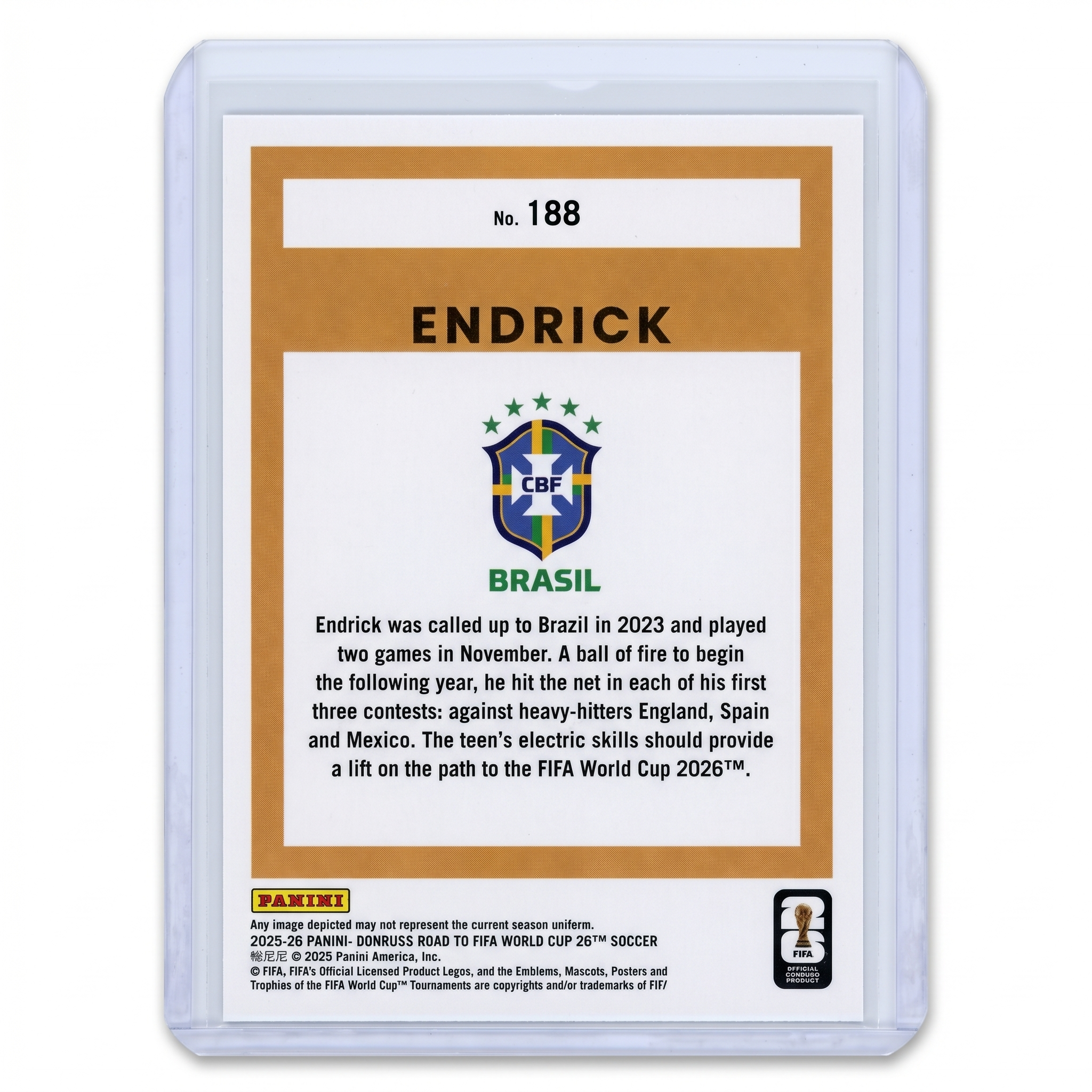 2025-26 Panini Donruss FIFA World Cup Endrick BRONZE #188