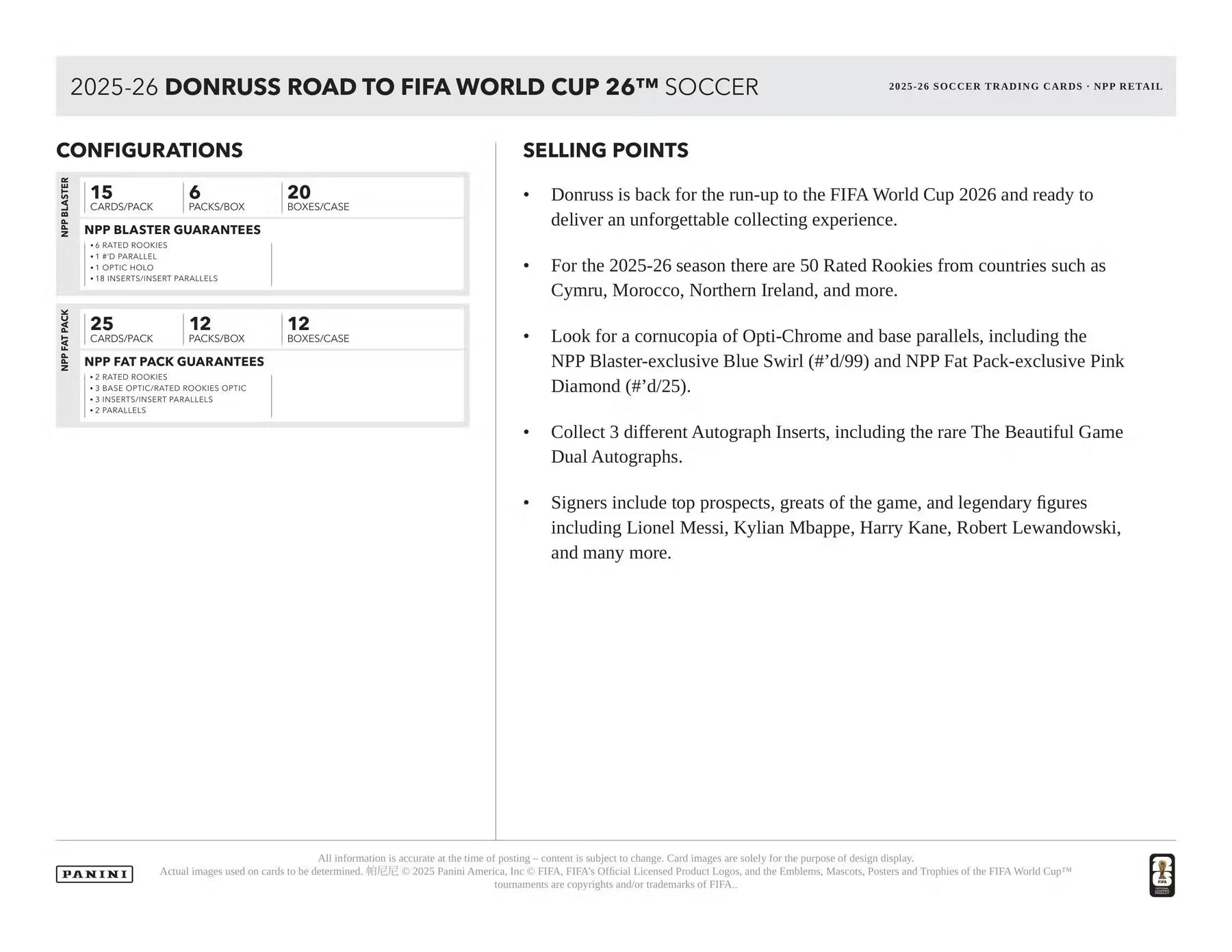 PREVENTA 2025/26 Panini Donruss Road to FIFA World Cup Soccer Blaster Box