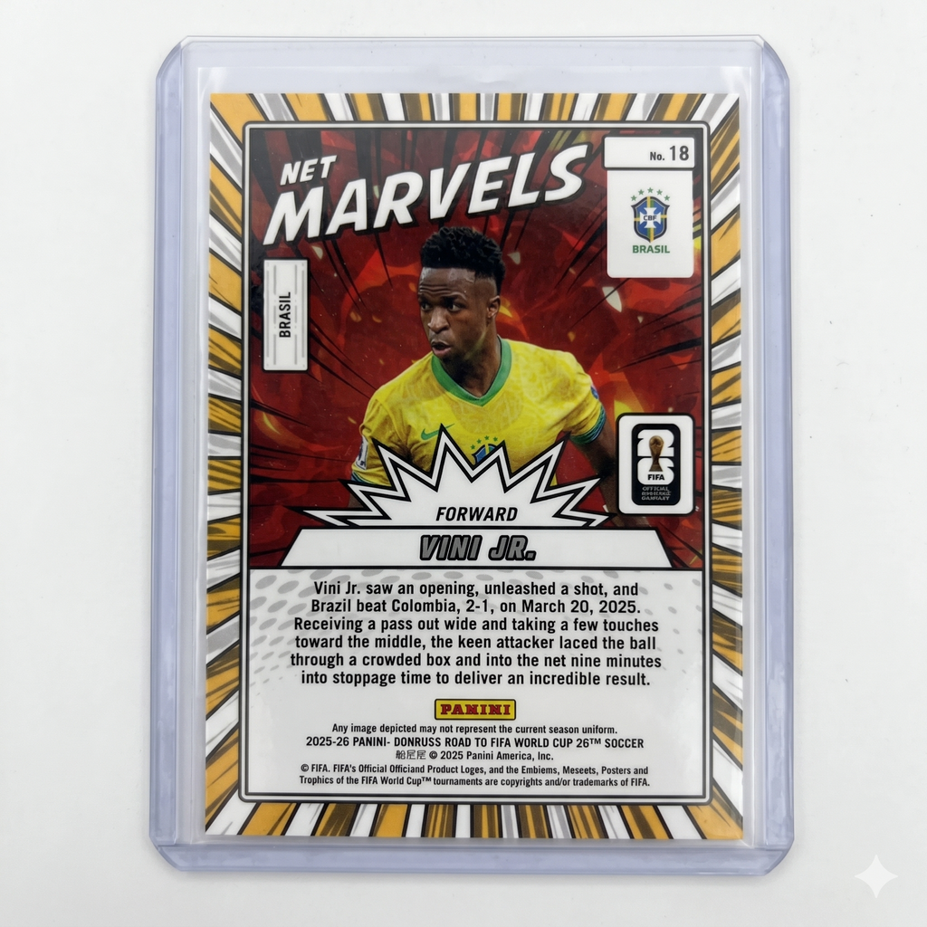 2025-26 Panini Donruss Road to FIFA World Cup Vinicius Jr Net Marvels #18