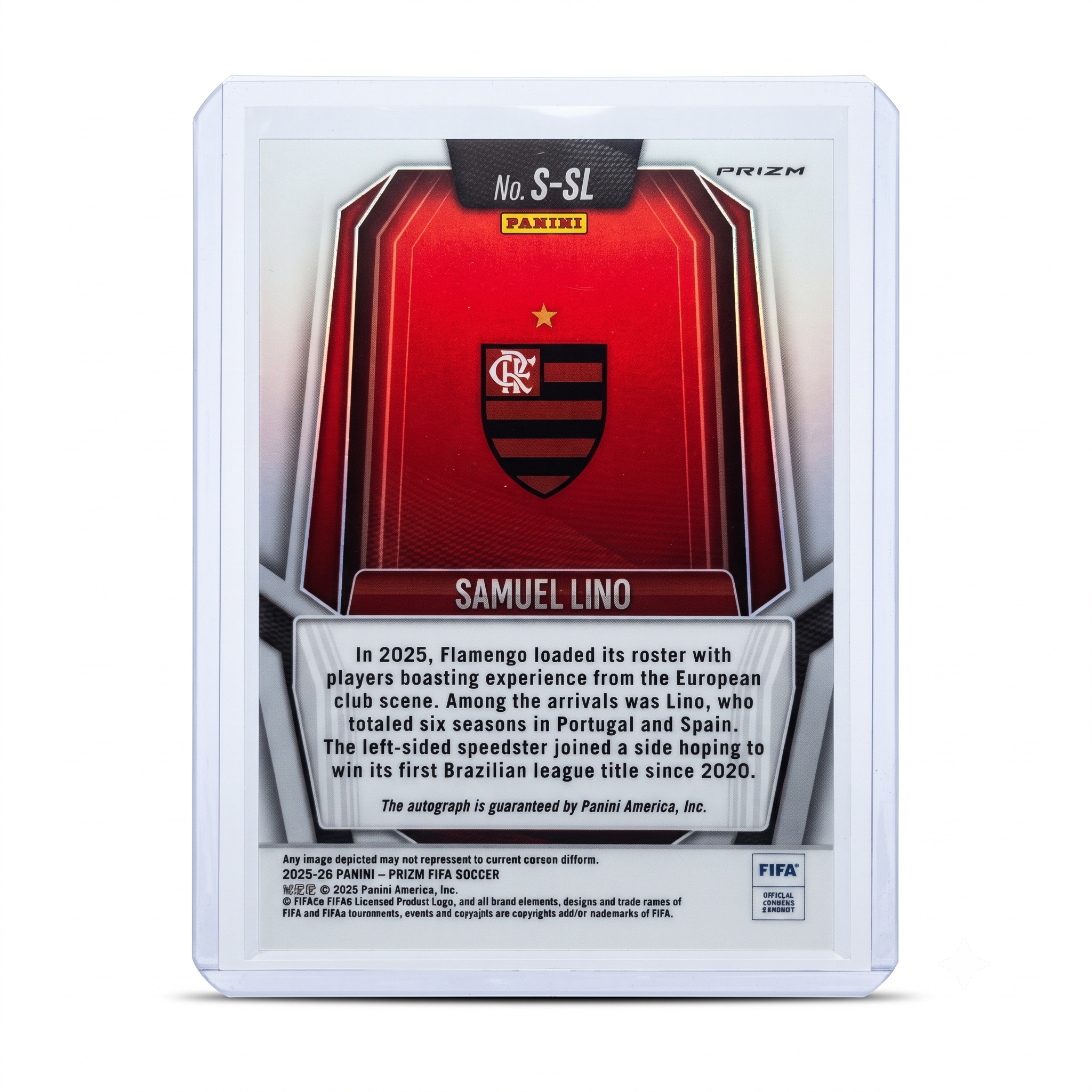 25-26 Panini Prizm Samuel Lino Auto Red Pulsar Prizm #S-SL