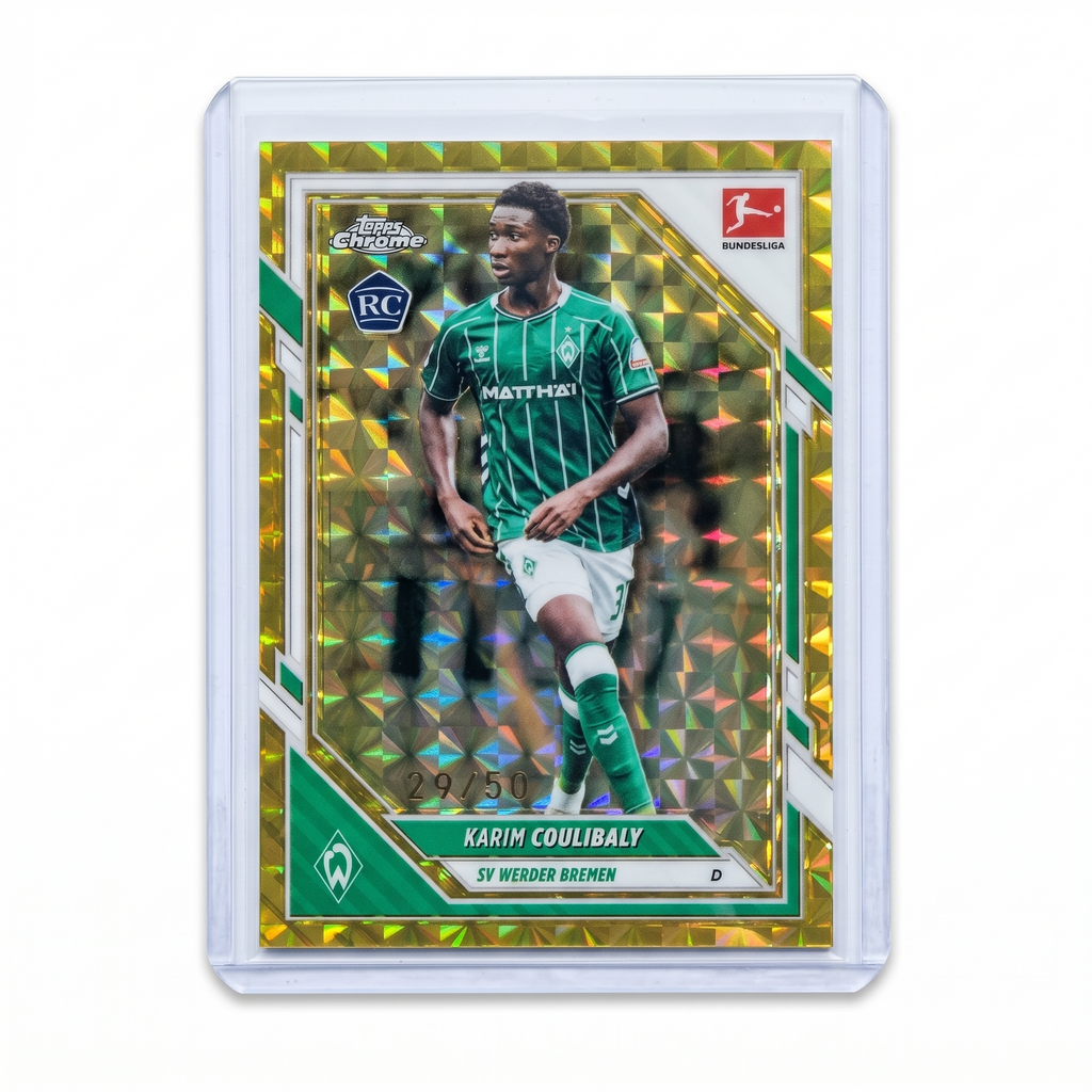 2025-26 Topps Chrome Bundesliga Karim Coulibaly RC Gold Geometric Refractor 29/50 #13
