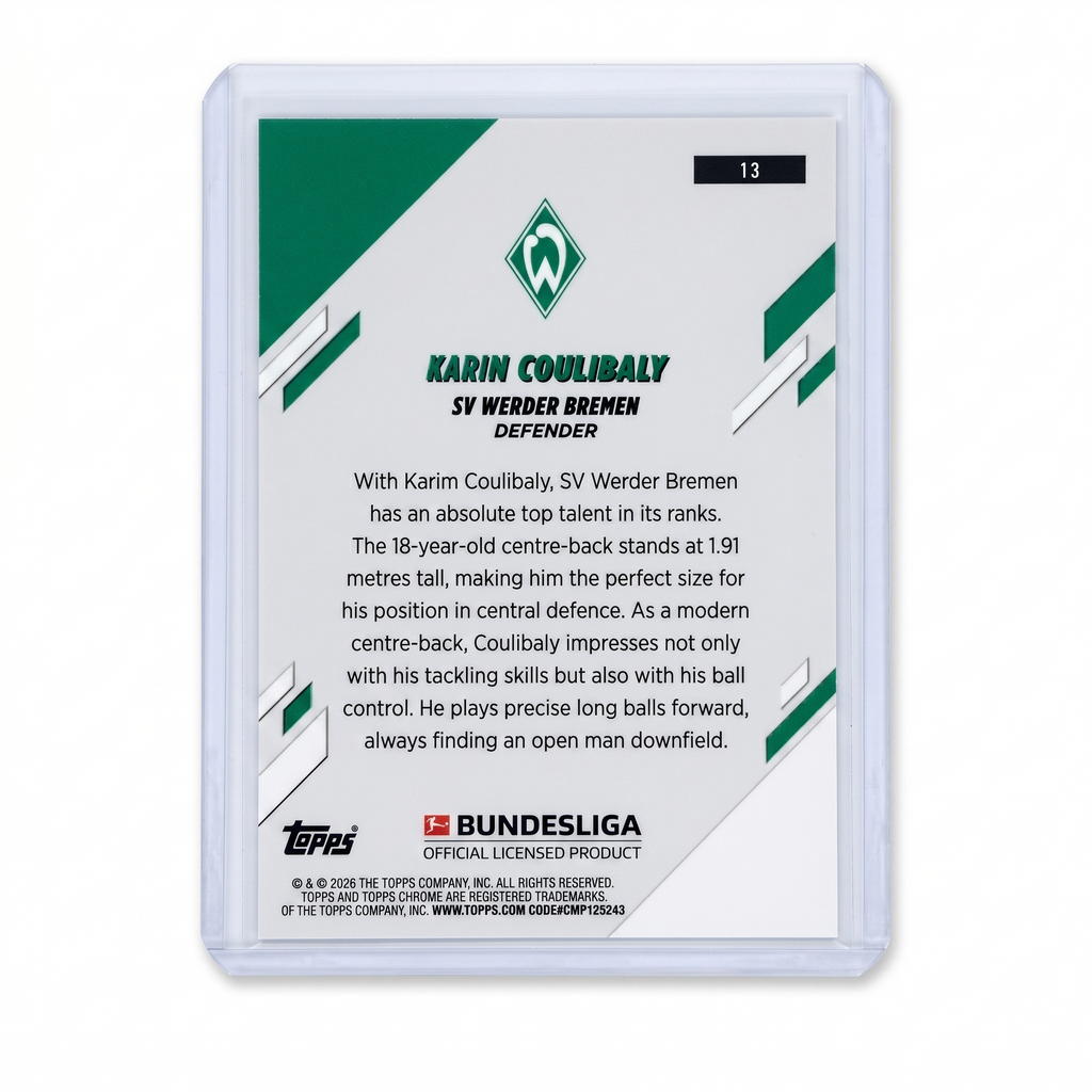 2025-26 Topps Chrome Bundesliga Karim Coulibaly RC Gold Geometric Refractor 29/50 #13
