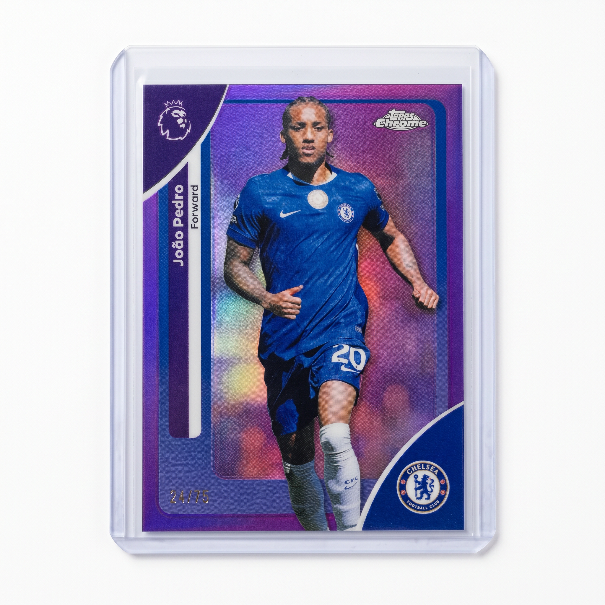 2025-26 Topps Chrome Premier League Joao Pedro Purple Refractor 24/75 #61