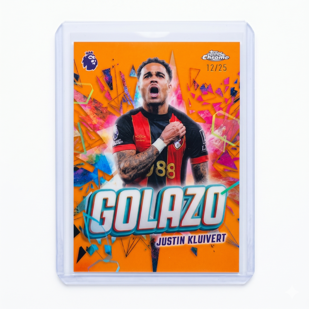 2025-26 Topps Chrome Premier League Justin Kluivert Golazo Orange 12/25 #GZ-1