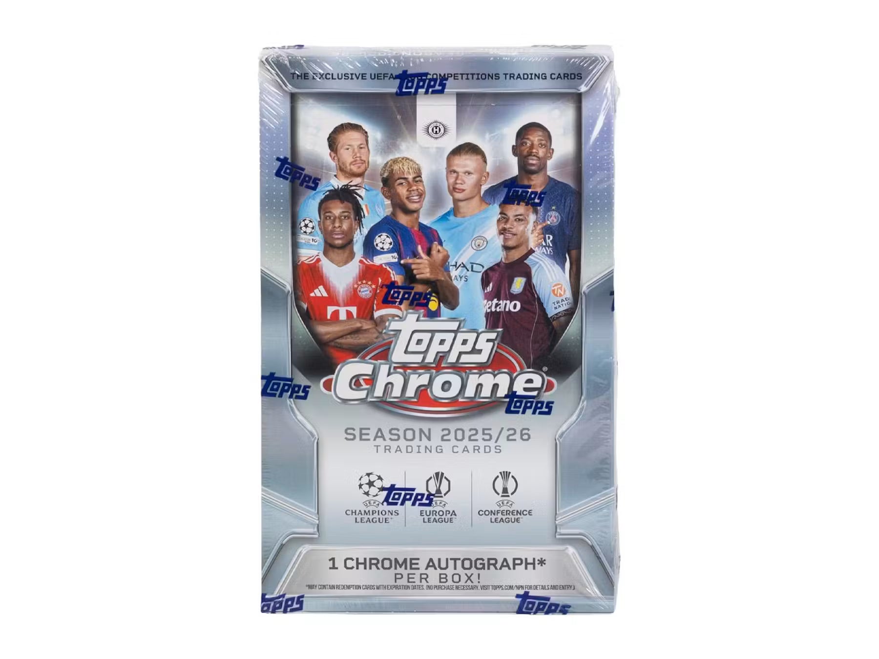 PREVENTA 2025/26 Topps Chrome UEFA Club Competitions Soccer Hobby Box