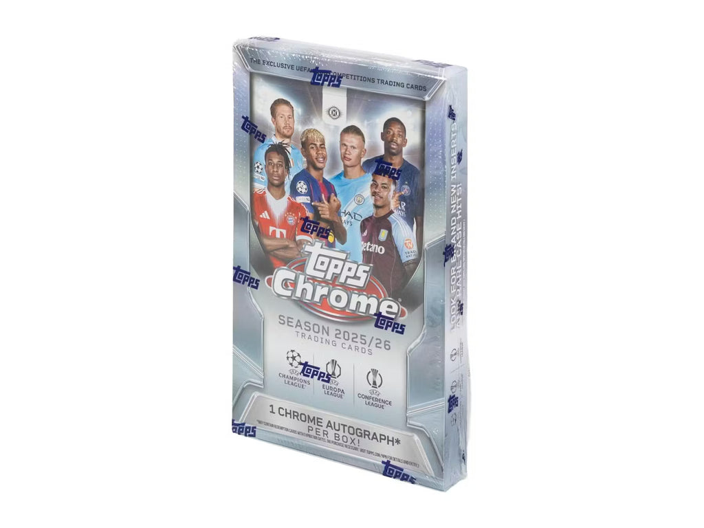 PREVENTA 2025/26 Topps Chrome UEFA Club Competitions Soccer Hobby Box