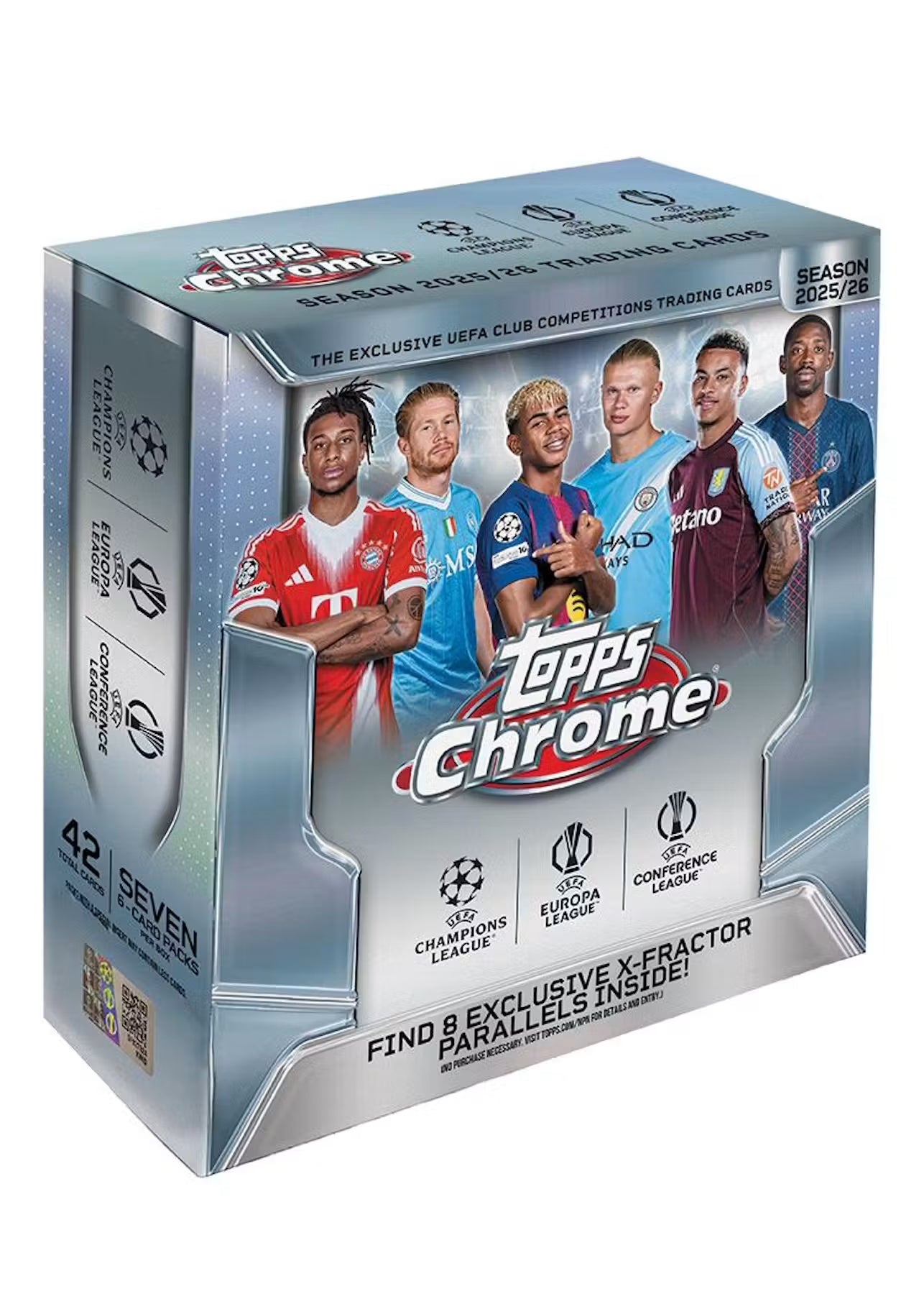 PREVENTA 2025/26 Topps Chrome UEFA Club Competitions Soccer Mega Box