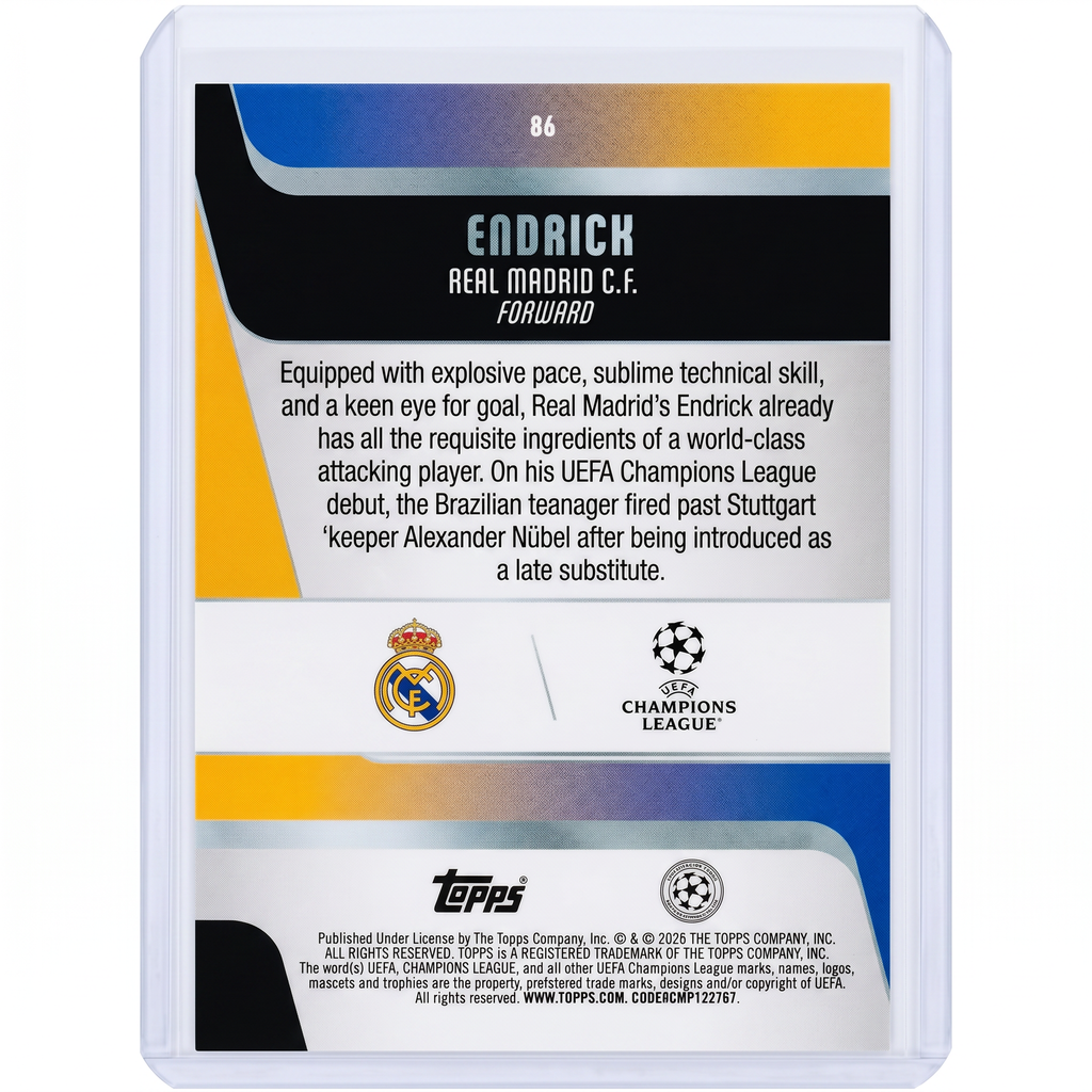 2025-26 Topps Flagship UEFA Club Competitions #86 Endrick Future Stars