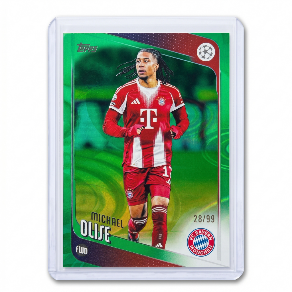 2025-26 Topps UCC Michael Olise Green Raindrops 28/99 #4