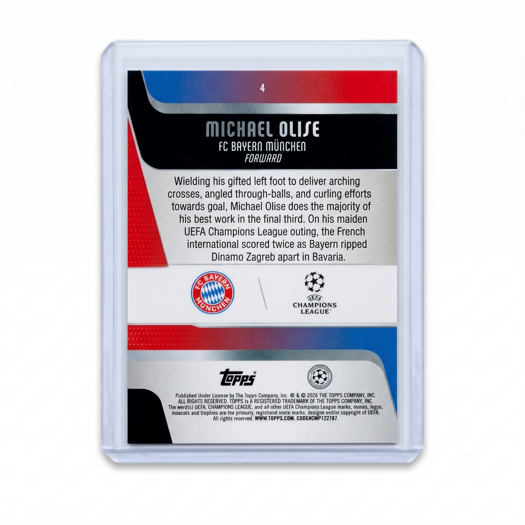 2025-26 Topps UEFA Champions League Michael Olise Purple Sparkle Parallel 243/250  #4