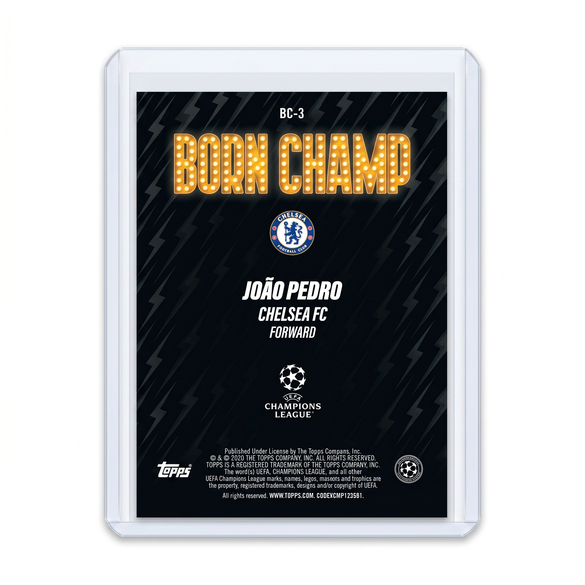25-26 Topps UCC Joao Pedro Born Champ #BC-3