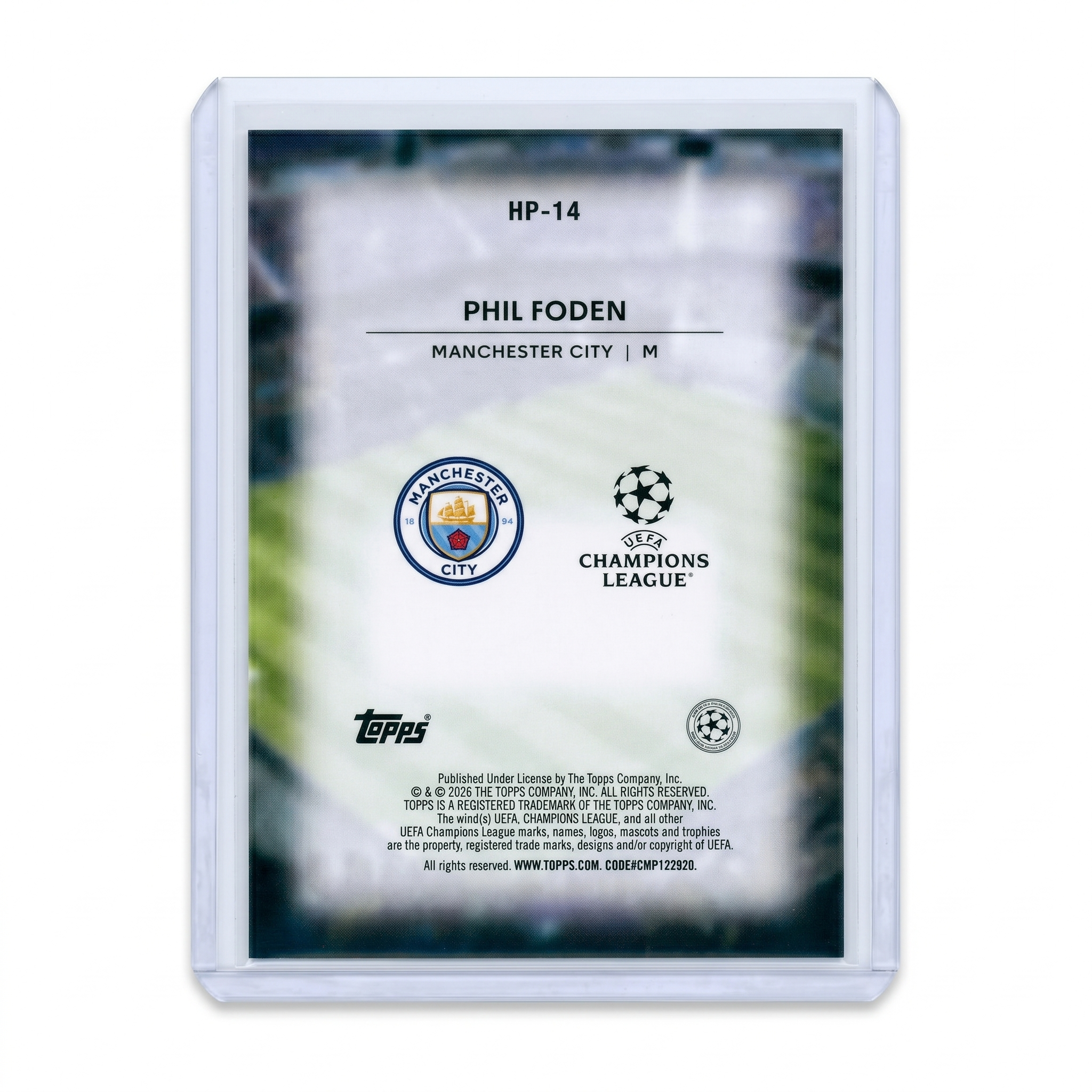 2025-26 Topps UEFA Club Competitions Home Field Advantage Phil Foden Case Hit SSP