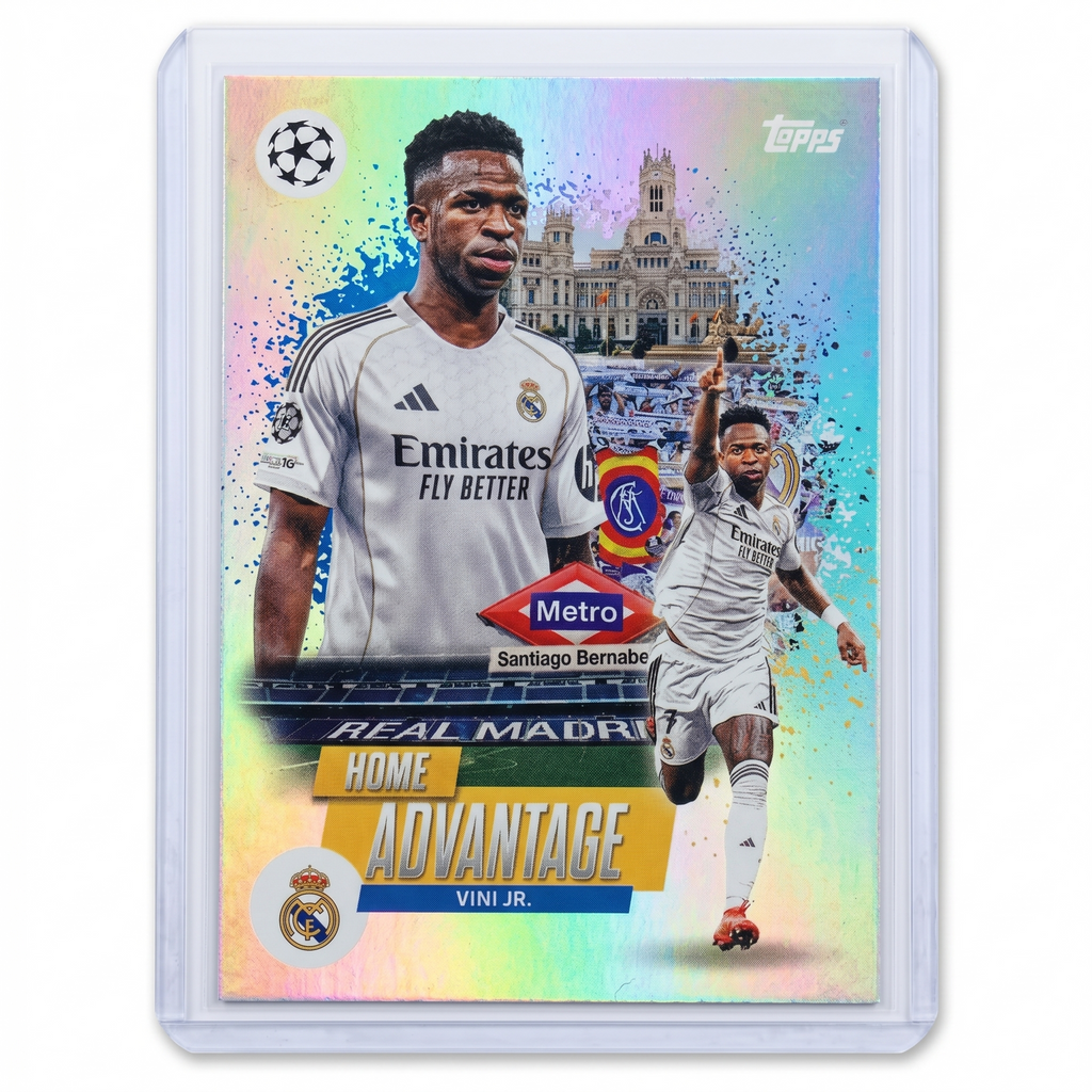 2025-26 Topps UEFA Club Competitions Home Field Advantage Vini Jr. Case Hit SSP HP-4