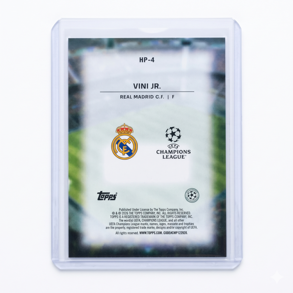 2025-26 Topps UEFA Club Competitions Home Field Advantage Vini Jr. Case Hit SSP HP-4