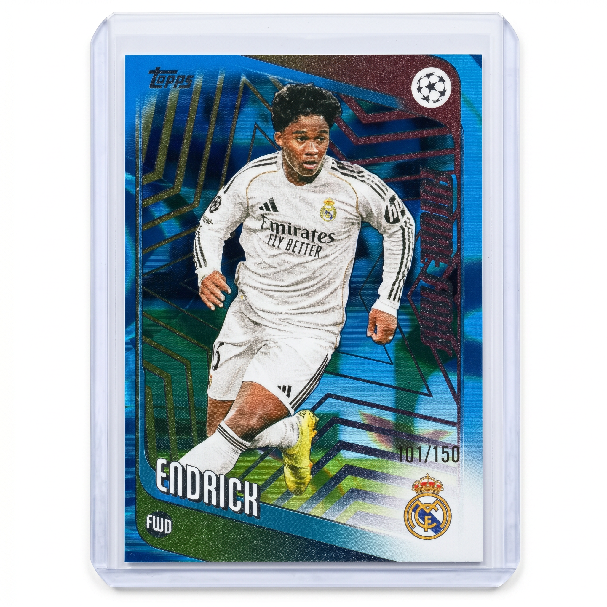 2025-26 Topps UEFA Flagship Endrick Future Stars #86  Blue Parallel 101/150