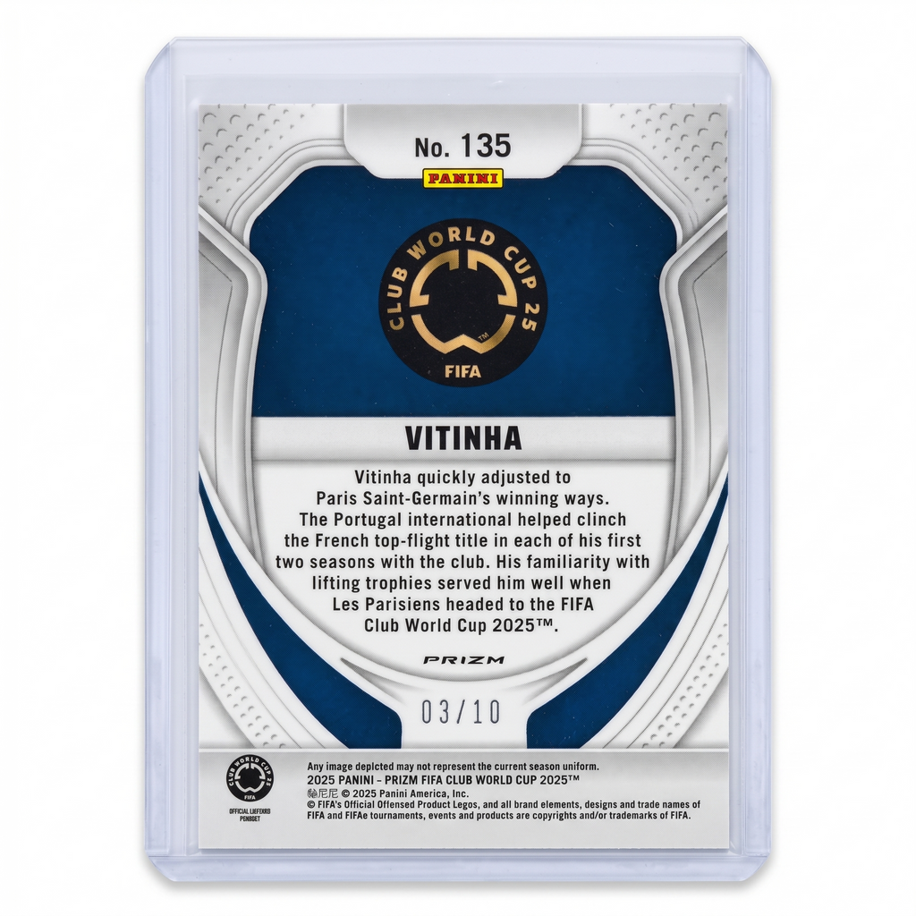 2025 PANINI PRIZM FIFA CLUB WORLD CUP VITINHA GOLD PULSAR 03/10 #135