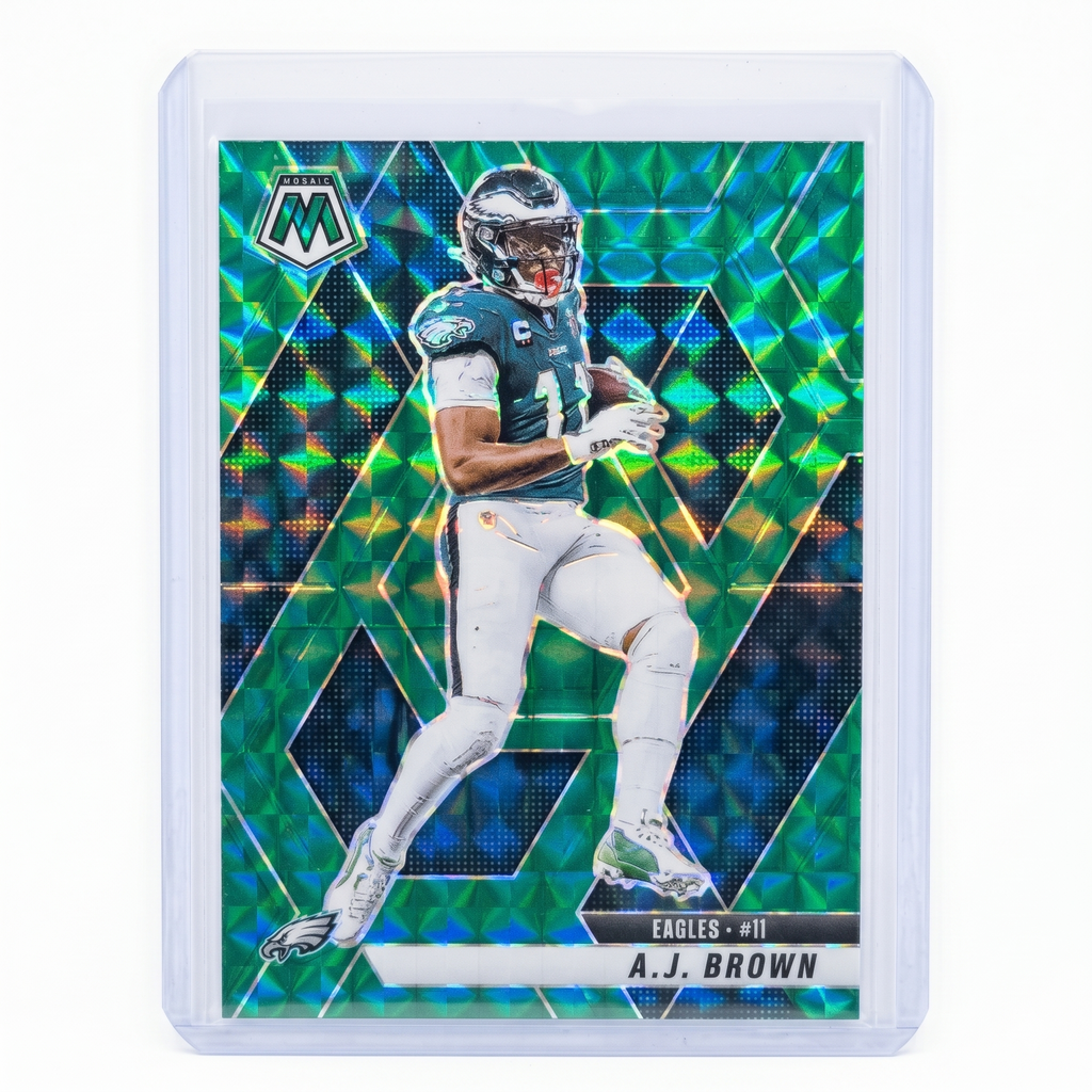 2025 Panini Mosaic A.J. Brown Green Mosaic Prizm #78